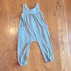 Stem cotton long romper 4t color olive green